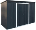 Duramax Gerätehaus, 2.85 m, Anthrazit, ECO 8 x 4 ( ²) Metall mit Steildach, Gartenhaus aus feuerverzinktem Metall - Geräteschuppen