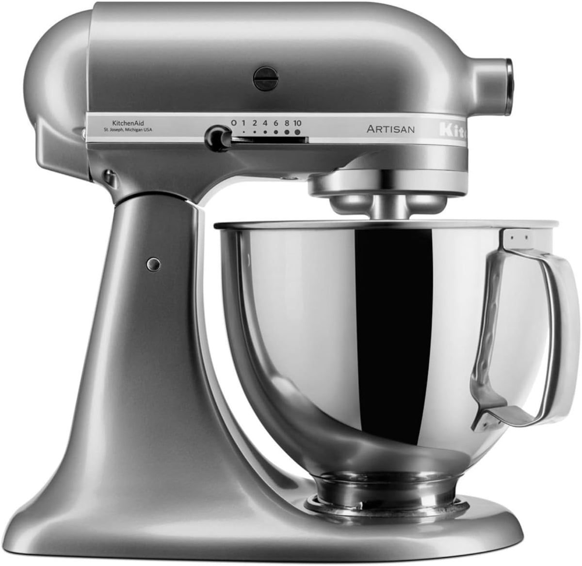 KitchenAid Küchenmaschine - Artisan - Kippbarem Food Processor - Teigknetmaschine mit 3 Zubehör und Schüssel aus Edelstahl - 4.8 L - Mineral water