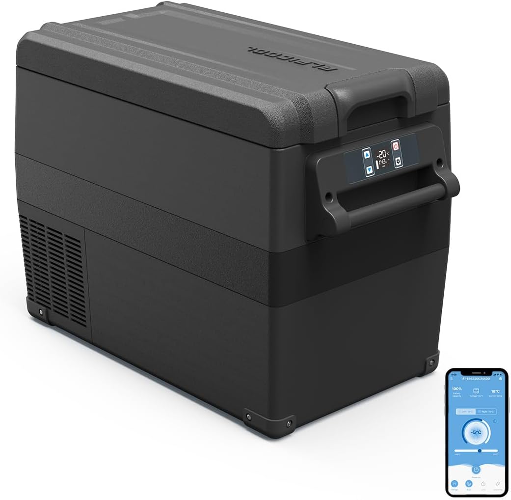 Alpicool Gefrierschrank, 40 L, 12 V, Schwarz, NCF45 Kompressor Kühlbox tragbarer Mini-Kühlschrank, Boot, -20℃ bis 20℃