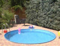 Poolprofi Eingelassene Schwimmbecken, 3,50m, 1,20m, 0,6 mm, Blau, Stahlwandbeckenset Baja ø x ohne Leiter Folie '