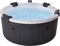 Miweba Badewannen mit Sprudelfunktion, 182x70 cm, Schwarz/Weiß, Whirlpool MSpa Denver mit Fester Außenwand, 6 Personen Spa Ø