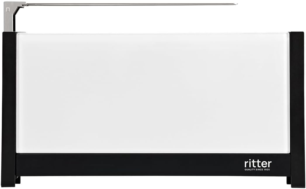 Ritter Toaster, Weiß/Schwarz, volcano 5 Langschlitz- mit Brötchenaufsatz, extra schmal, Made in Germany, Weiß