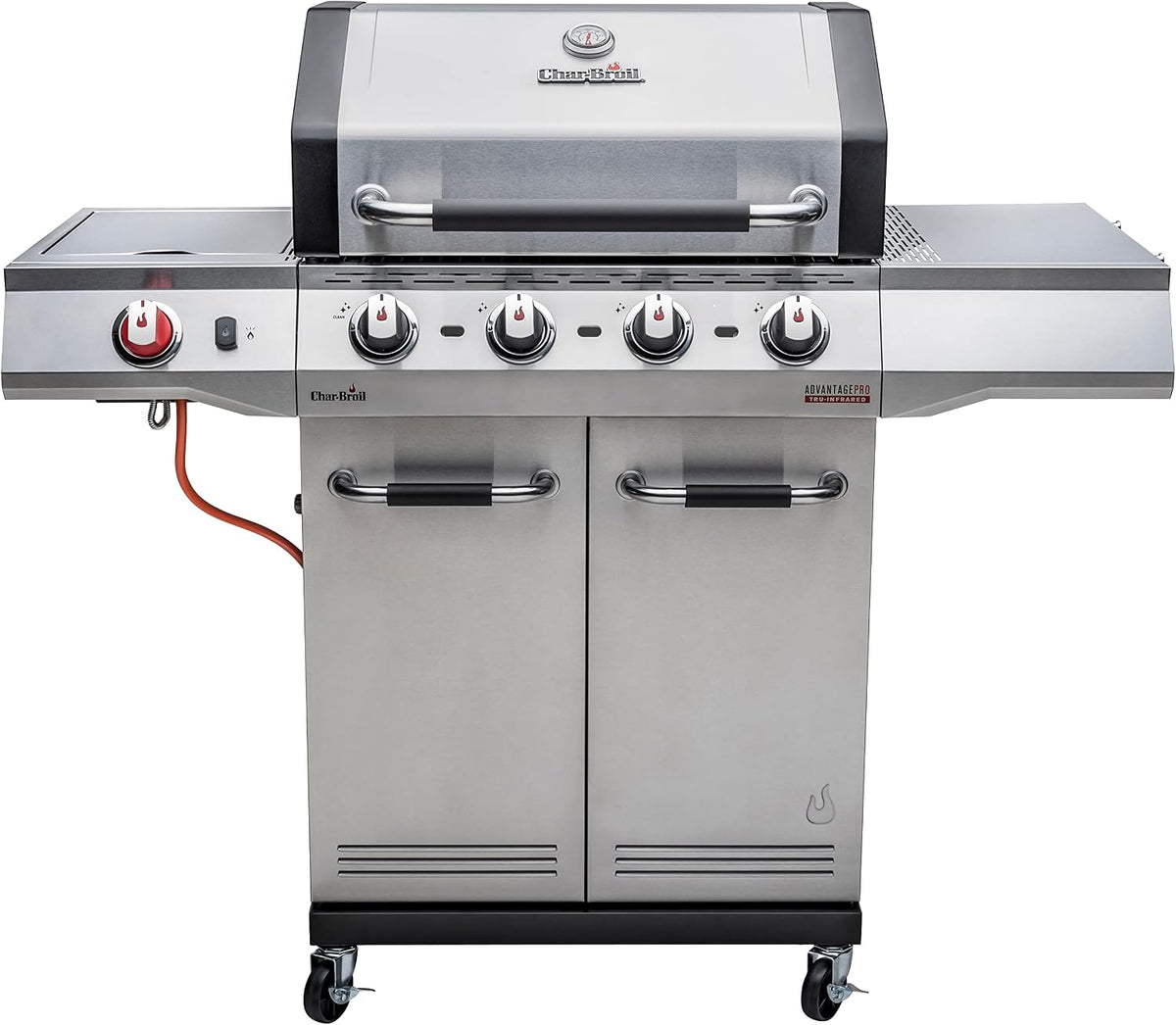 Charbroil Gasgrill, Silber/Schwarz, Char-Broil Advantage PRO S 4 Brenner, TRU-Infrared™, 900°C Sear-Brenner, Grillpfanne