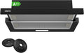 CIARRA Dunstabzugshaube, 60 cm, 370 m, Schwarz, CBCB6906D A++ Flachschirmhaube ³/h mit CBCF002X2