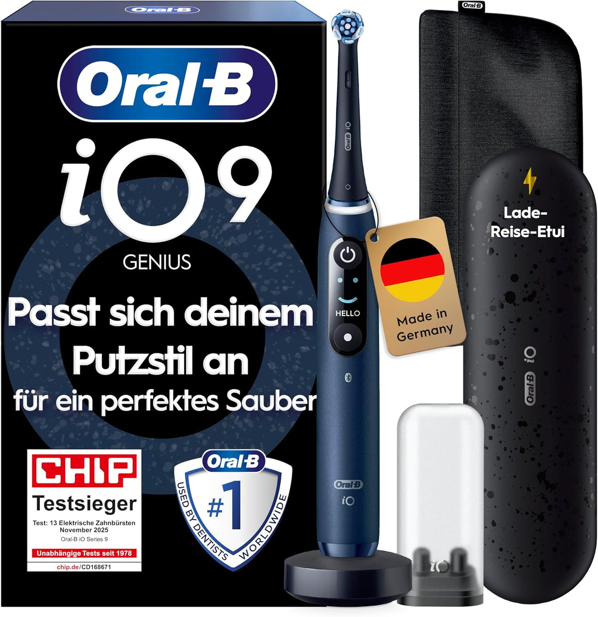 Oral-B Drogerie & Körperpflege,Mund- & Zahnpflege,Zahnbürsten & Zubehör, Dunkelblau/Schwarz