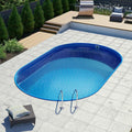 POOL Total Stahlrahmenpool, 1,20m, Blau, set Silber Oval Ø4, 50 x 2, 50x eingelassen