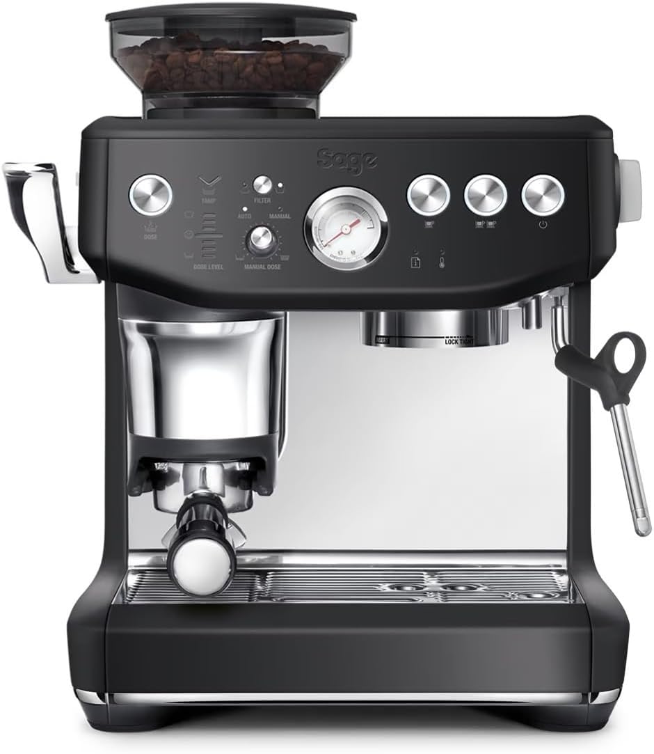 Sage Milchaufschäumer, Schwarz, The Barista Express Impress - Kaffeemaschine mit manuellem, 25 Mahlgradeinstellungen - er Trüffel