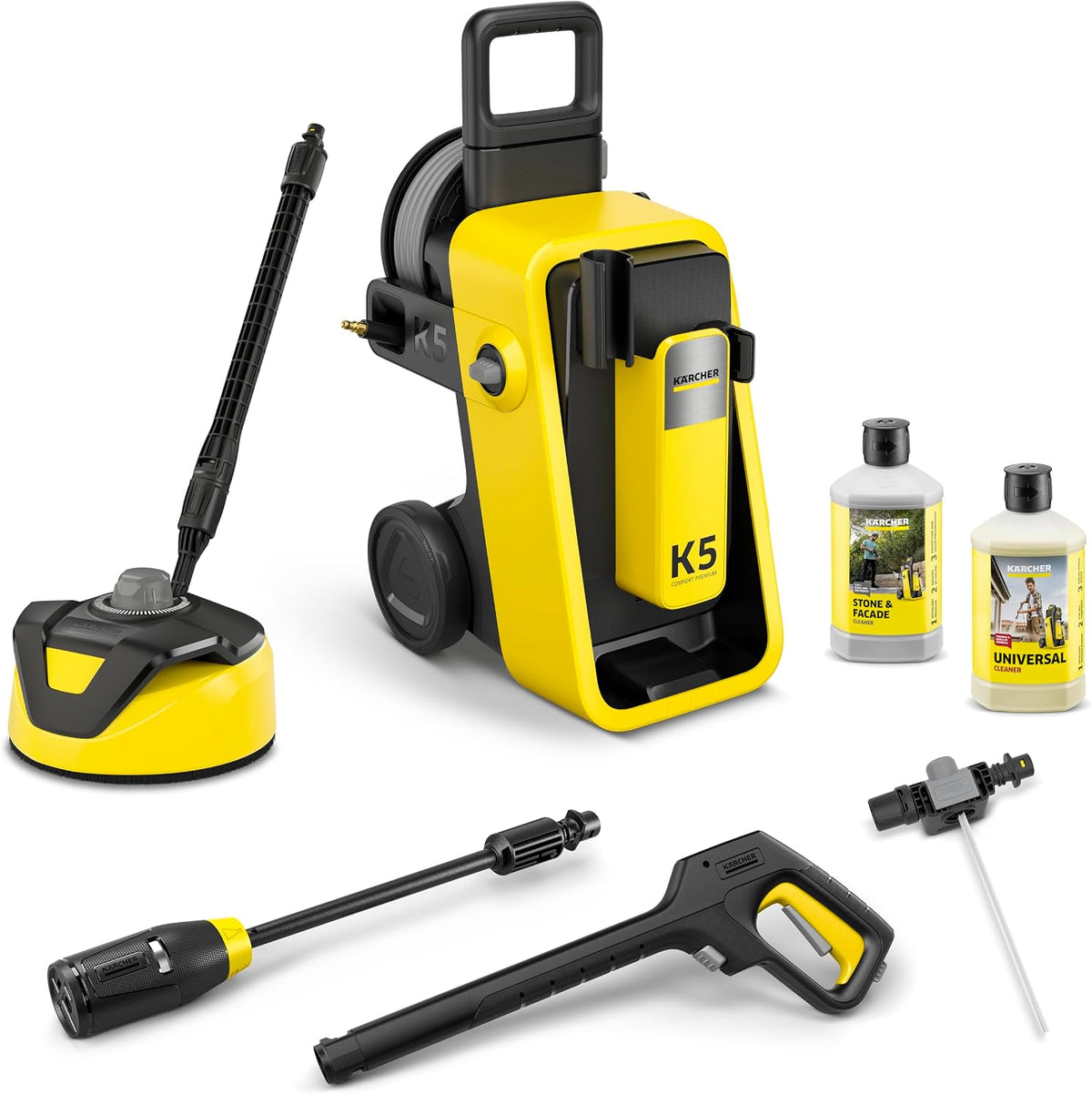 Karcher Hochdruckreiniger, 145 bar, 18,2 kg, 500 l, 40 m, Gelb/Schwarz, Kärcher K 5 Comfort Premium Home, Druck