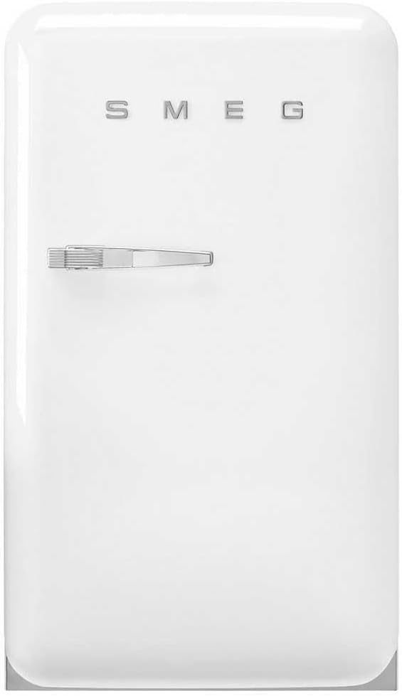Smeg Kühlschrank fab28 Gefrierschrank, 122 l, 97 cm, 17 l, Weiß, FAB10RWH6, Tisch Top Vintage, 1 Tür, Scharniere rechts