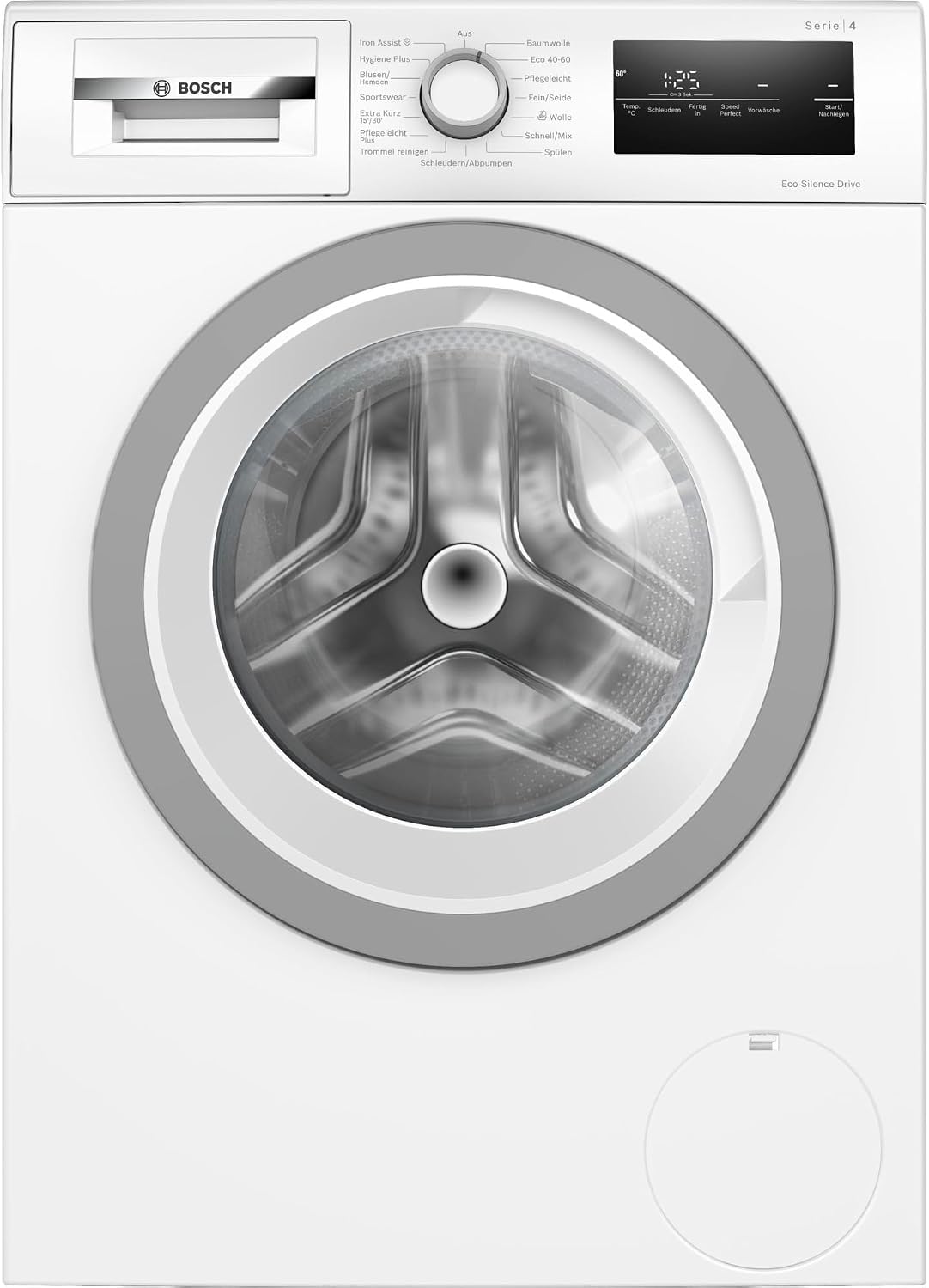 Wan28K43 Washing machine Waschmaschine, 60 cm, 8 kg, Weiß/Grau, BOSCH WAN28127 Serie 4, Frontlader mit Fassungsvermögen