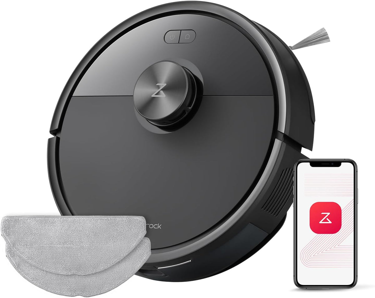 roborock Saugroboter, Schwarz, Q7 M5-Set mit Wischfunktion, 10.000Pa Saugkraft, Dual Anti-Tangle-System, 150Min Laufzeit