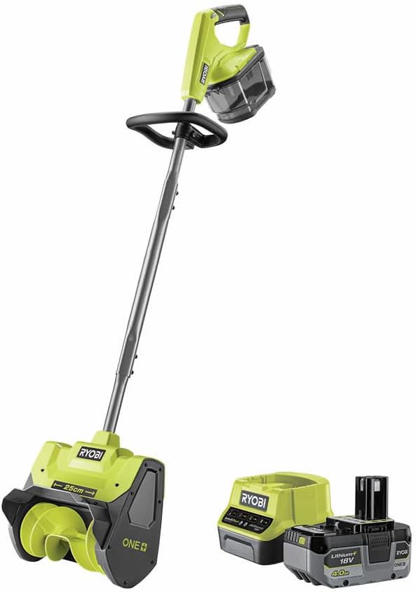 RYOBI Schneefräse, 25 cm, 100m, 4 Ah, 18 V, Grün/Schwarz, ONE+ Akku- RY18ST25A-140 ( Arbeitsbreite, 6m Wurfweite