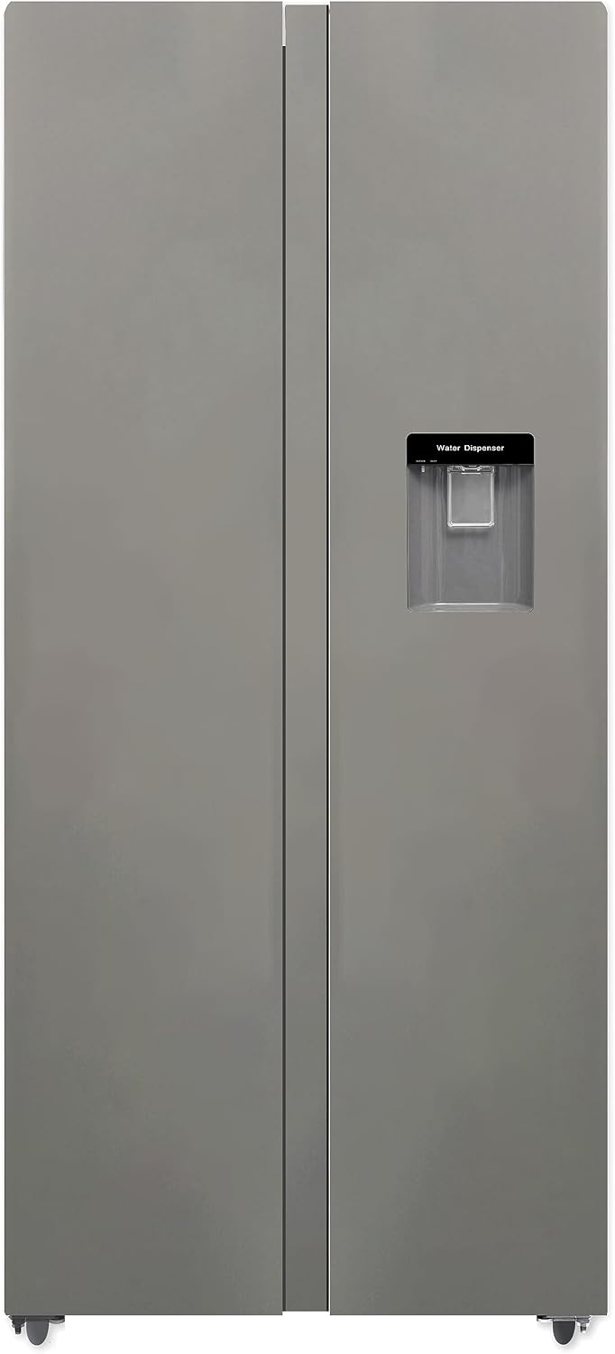 PKM Kühl-Gefrierkombination, 180 Liter, 450 L, 41 dB, Silber, SBS436NFWDIX, Side by Side Inox /2-türig mit Wasserspender/ 4 Sterne