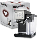 Breville Milchaufschäumer, Schwarz/Silber, Prima Latte II Espresso, Latte- und Cappuccino-Maschine, 15-bar-Profipumpe