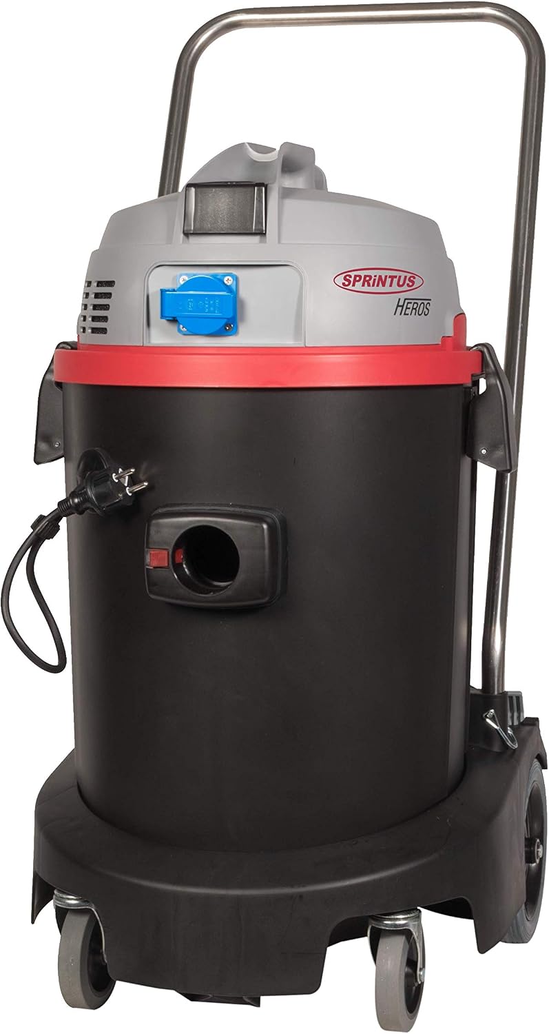 Sprintus Staubsauger, schwarz/rot/grau, Heros Pumpsauger Feuerwehrsauger Wassersauger Nasssauger