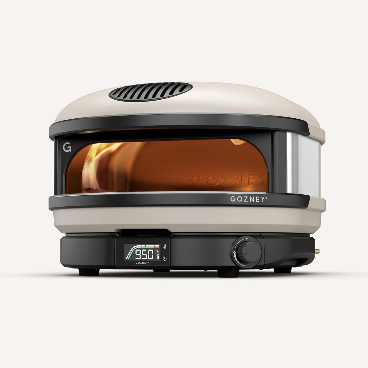 GOZNEY Pizzaöfen, Beige/Schwarz, Arc Pizza Oven, gas burner, makes 14' pizza