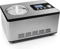 Princess Eismaschine, 180 W, 2 L, Silber/Schwarz, Deluxe Eismachine mit 3 Leistungsstufen und eingebautem, Kapazität
