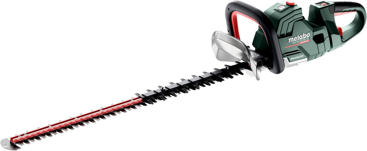 metabo Heckenschere, 75 cm, 18 V, Grün/Rot/Schwarz, Akku HS 18 LTX BL 75-, Schnittlänge, 3400/min Schnittzahl - Bürstenlos