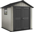 Gerätehaus Ondis24, 8400 Liter, Beige/Dunkelgrau, Keter 757 abschließbar Schuppen für Garten Winterfest (, Beige)