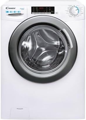 CANDY Waschtrockner, Weiß/Silber, CSWS485TWMRE/FR vorne